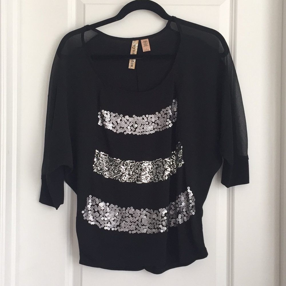 Eyeshadow sequin top in Small